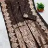 MB 142 Brown Banarasi Silk with Zari Work & Lace Work Saree . Affordable Price ₹1899. Delivery 4-6 Working Days. Shop now. | Bollywood Sarees, Creative Sarees, Designer Sarees, Embroidered Sarees, Ethnic Saree, Modern Digital sarees, Party Wear Sarees, Sarees