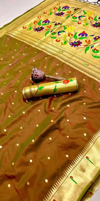 MS 530 Brown Pure Banarasi Silk Saree. Perfect for Wedding, Party, Family Gatherings, Ethnic Day, Eid – Affordable Price ₹1649. Delivery 4-6 Working Days | Bollywood Sarees, Creative Sarees, Designer Sarees, Embroidered Sarees, Ethnic Saree, Modern Digital sarees, Party Wear Sarees, Sarees