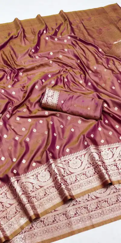 MB 1132 Brown Banarasi silk Saree Perfect for Wedding, Party, Traditional Day, Lohri, Durga Puja – . Festive Deal ₹1849. Delivery 4-6 Working Days. | Bollywood Sarees, Creative Sarees, Designer Sarees, Embroidered Sarees, Ethnic Saree, Modern Digital sarees, Party Wear Sarees, Sarees