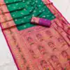 Firozi Banarasi Silk Zari Work Saree
