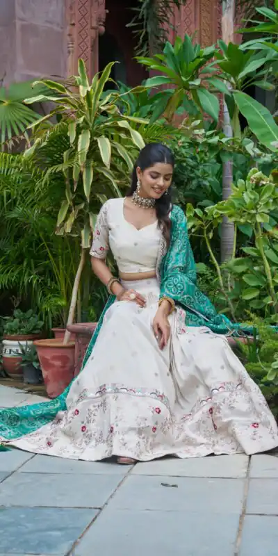 Ram 145 Firozi Color Tissue Silk Lehenga Choli with Embroidery Work. Get it for ₹2599. Delivery 4-6 Working Days. Shop now. | Bollywood Lehenga, Creative Lehenga, Designer Lehenga, Embroidered Lehenga, Lehenga, Party Wear Lehenga