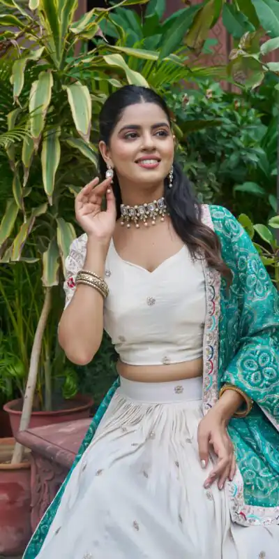 Ram 145 Firozi Color Tissue Silk Lehenga Choli with Embroidery Work. Get it for ₹2599. Delivery 4-6 Working Days. Shop now. | Bollywood Lehenga, Creative Lehenga, Designer Lehenga, Embroidered Lehenga, Lehenga, Party Wear Lehenga