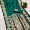 MB 142 Green Banarasi Silk with Zari Work & Lace Work Saree . Affordable Price ₹1899. Delivery 4-6 Working Days. Shop now. | Bollywood Sarees, Creative Sarees, Designer Sarees, Embroidered Sarees, Ethnic Saree, Modern Digital sarees, Party Wear Sarees, Sarees