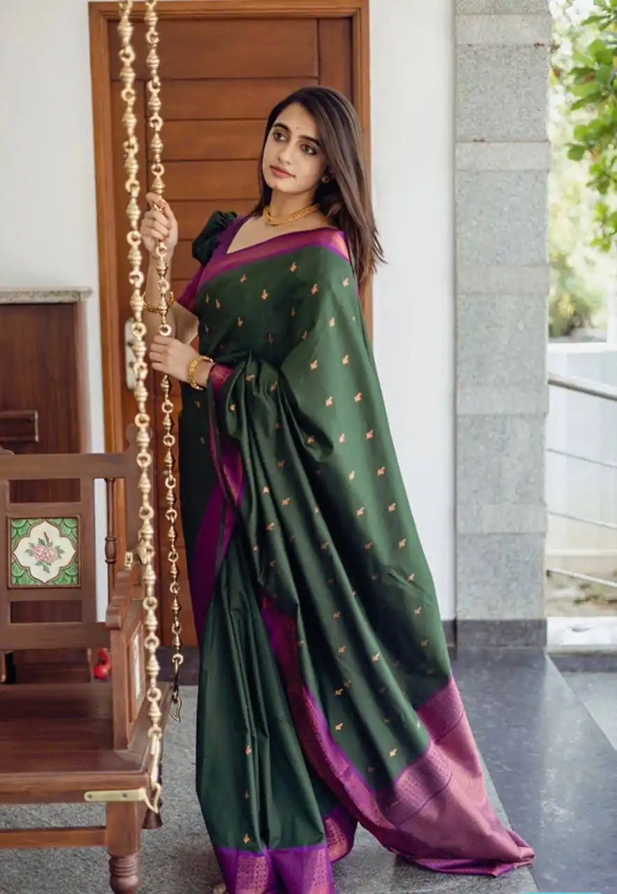 KP 5008 Green in Soft Lichi Silk Lace Work & Lace Border Saree Available at ₹1449 only. Delivery 4-6 Working Days. Shop now. | Bollywood Sarees, Creative Sarees, Designer Sarees, Embroidered Sarees, Ethnic Saree, Modern Digital sarees, Party Wear Sarees, Sarees
