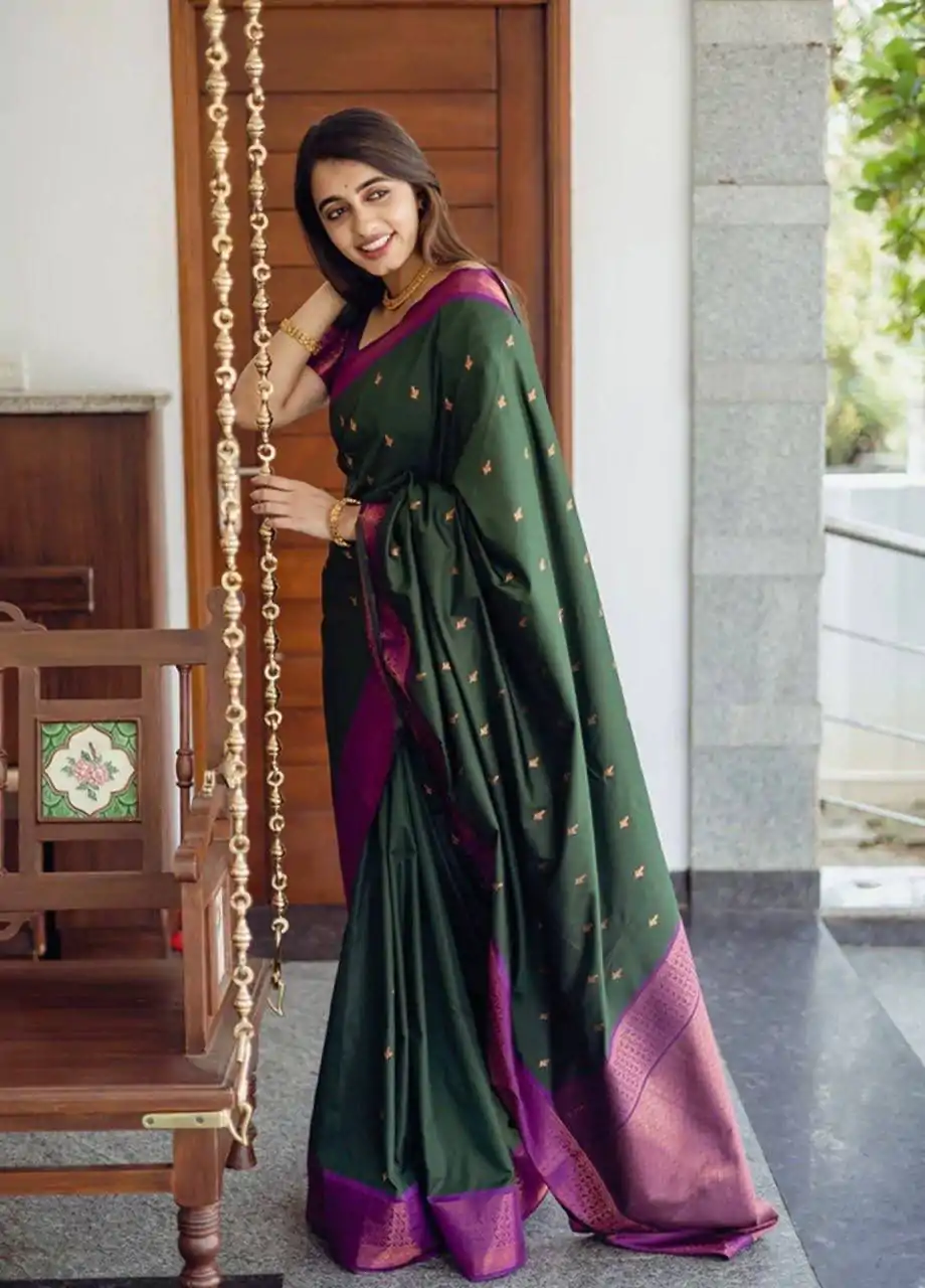 KP 5008 Green in Soft Lichi Silk Lace Work & Lace Border Saree Available at ₹1449 only. Delivery 4-6 Working Days. Shop now. | Bollywood Sarees, Creative Sarees, Designer Sarees, Embroidered Sarees, Ethnic Saree, Modern Digital sarees, Party Wear Sarees, Sarees