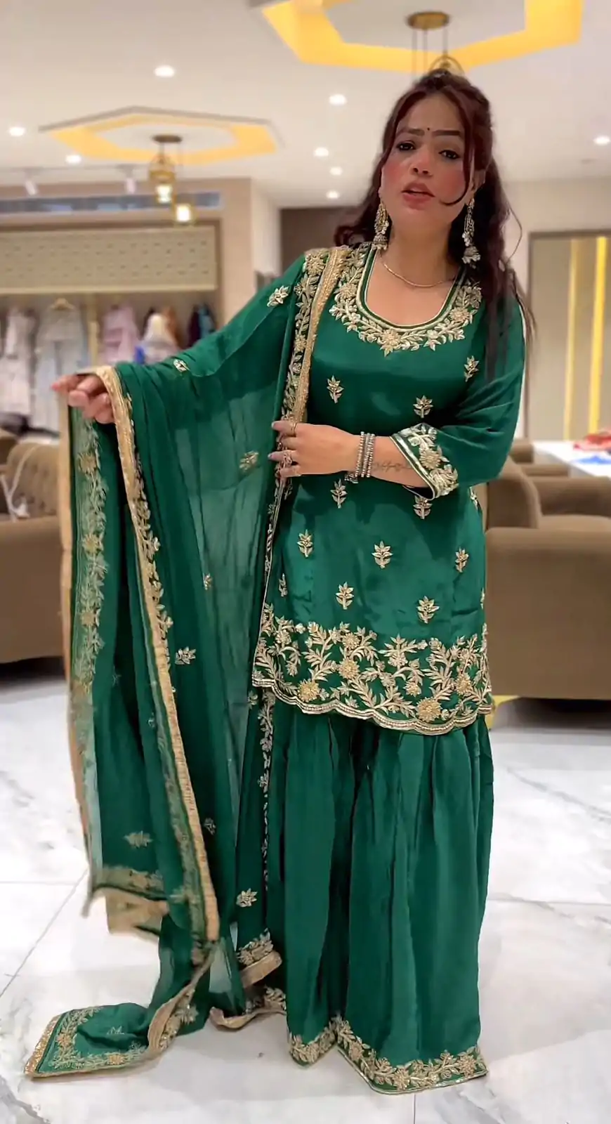 ND 5044 Green Natural Crep With Embroidery Work Salwar Suit . Affordable Price ₹2149. Delivery 4-6 Working Days. Shop now. | Designer Suits, Jump Suits, Casual Suits, Creative suits, Palazzo Suits, Party Wear Suits, Patiala Suits, Salwar suit, Straight Suits