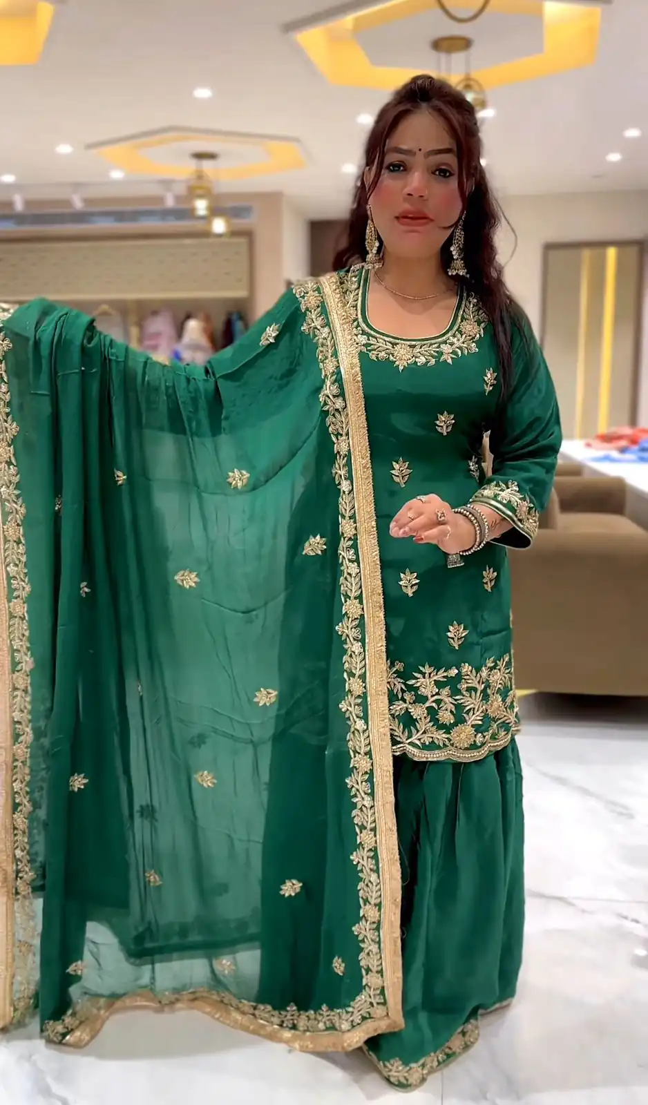 ND 5044 Green Natural Crep With Embroidery Work Salwar Suit . Affordable Price ₹2149. Delivery 4-6 Working Days. Shop now. | Designer Suits, Jump Suits, Casual Suits, Creative suits, Palazzo Suits, Party Wear Suits, Patiala Suits, Salwar suit, Straight Suits