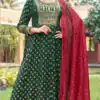INLI Masakali 7.0 Green in Color Rayon Embroidery Work Gown . Exclusive Offer ₹1849. Delivery 4-6 Working Days. Shop now. | Bollywood Gowns, Creative Gowns, Designer Gowns, Embroidered Gowns, Gowns, Party Wear Gowns