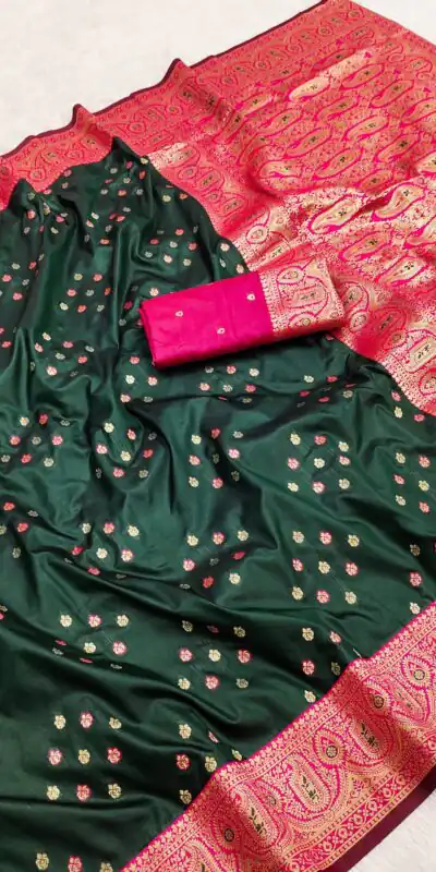 MB 3312-A Green in Rich Banarasi Silk Zari Work & Lace Work Saree . Affordable Price ₹2049. Delivery 4-6 Working Days. Shop now. | Bollywood Sarees, Creative Sarees, Designer Sarees, Embroidered Sarees, Ethnic Saree, Modern Digital sarees, Party Wear Sarees, Sarees