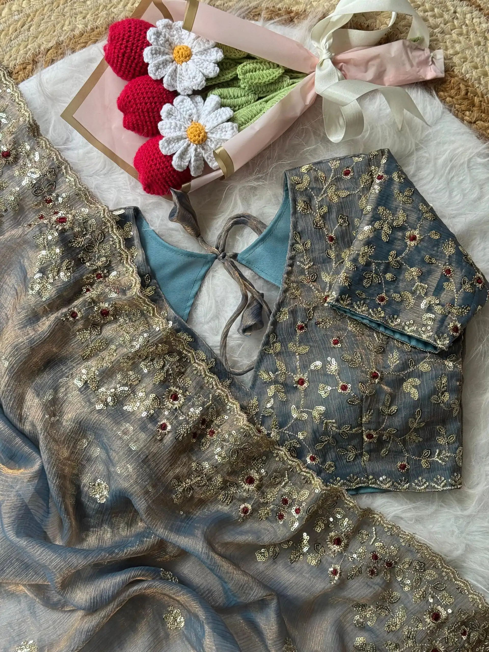 AC MISTY Grey in Fandy Chiffon Embroidery Work & Sequins Work Saree . Available at ₹1999 only. Delivery 4-6 Working Days. Shop now. | Bollywood Sarees, Creative Sarees, Designer Sarees, Embroidered Sarees, Ethnic Saree, Modern Digital sarees, Party Wear Sarees, Sarees