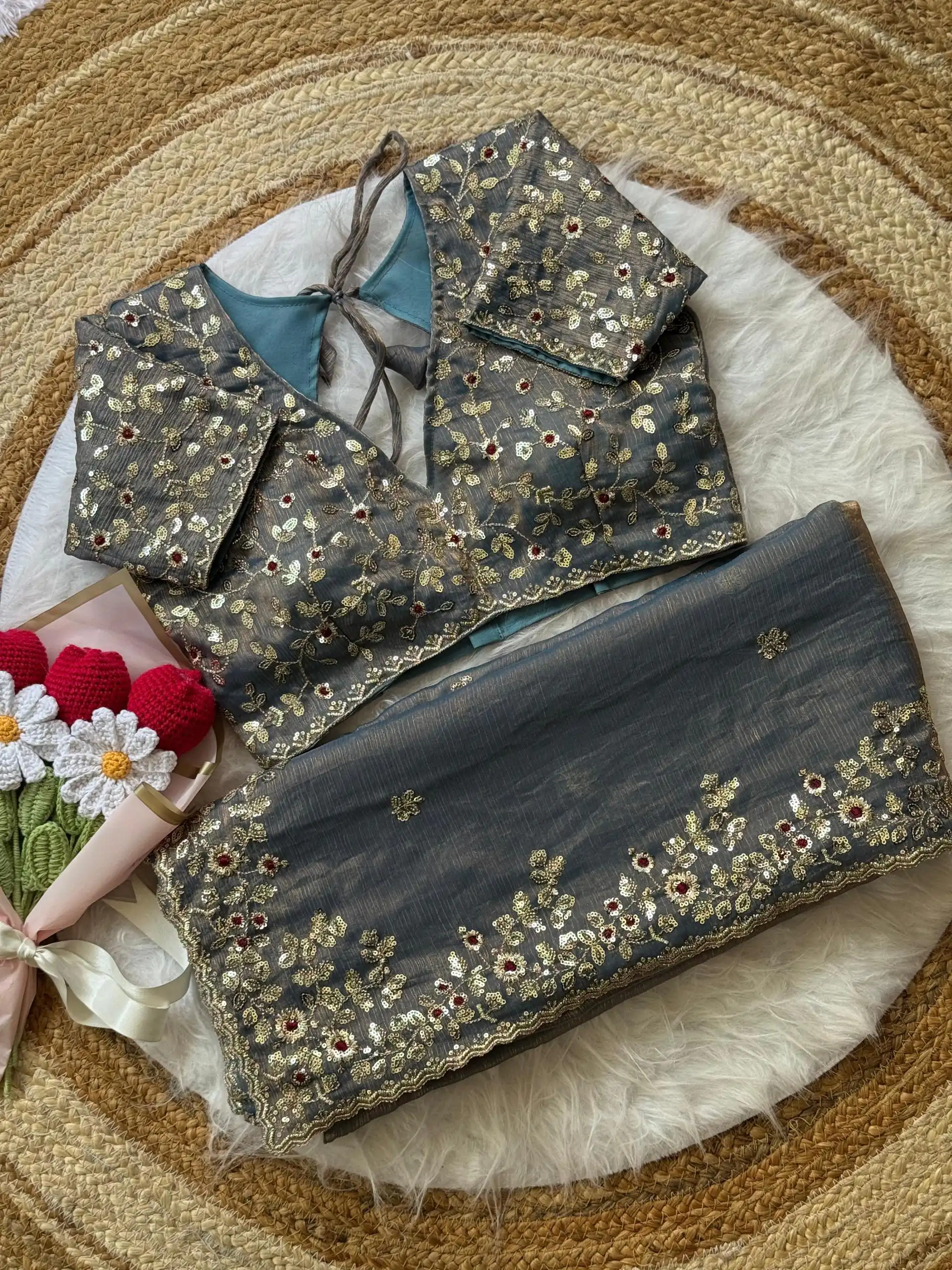 AC MISTY Grey in Fandy Chiffon Embroidery Work & Sequins Work Saree . Available at ₹1999 only. Delivery 4-6 Working Days. Shop now. | Bollywood Sarees, Creative Sarees, Designer Sarees, Embroidered Sarees, Ethnic Saree, Modern Digital sarees, Party Wear Sarees, Sarees