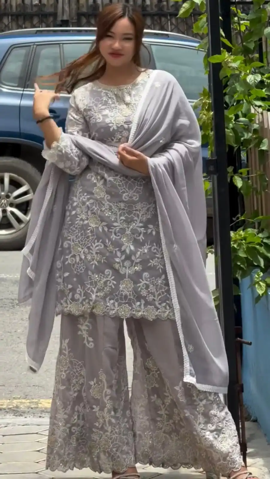 AD 196 Lavender Faux Georgette Salwar Suit Perfect for Wedding, Party, Ganesh Chaturthi, Onam, Baisakhi – . Exclusive Offer ₹2149. Delivery 4-6 Working Days | Designer Suits, Jump Suits, Casual Suits, Creative suits, Palazzo Suits, Party Wear Suits, Patiala Suits, Salwar suit, Straight Suits