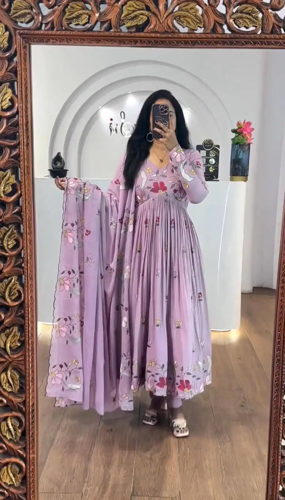 PC 528 Lavender Fox Georgette Gown Perfect for Wedding, Party, Baby Shower, Lohri, Pongal – . Available at ₹2049 only. Delivery 4-6 Working Days. Shop n | Designer Suits, Jump Suits, Casual Suits, Creative suits, Palazzo Suits, Party Wear Suits, Patiala Suits, Salwar suit, Straight Suits