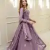 LG 2006 Lavender Georgette Gown Perfect for Wedding, Party, Engagement, Diwali, Sangeet . Exclusive Offer ₹1999. Delivery 4-6 Working Days. Shop now. | Bollywood Gowns, Creative Gowns, Designer Gowns, Embroidered Gowns, Gowns, Party Wear Gowns