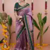 MS 536 Lavender Color Banarasi Silk Saree with Zari Work. Wedding, Party, Festive, Events, Available at ₹1699 only. Delivery 4-6 Working Days. Shop now. | Bollywood Sarees, Creative Sarees, Designer Sarees, Embroidered Sarees, Ethnic Saree, Modern Digital sarees, Party Wear Sarees, Sarees