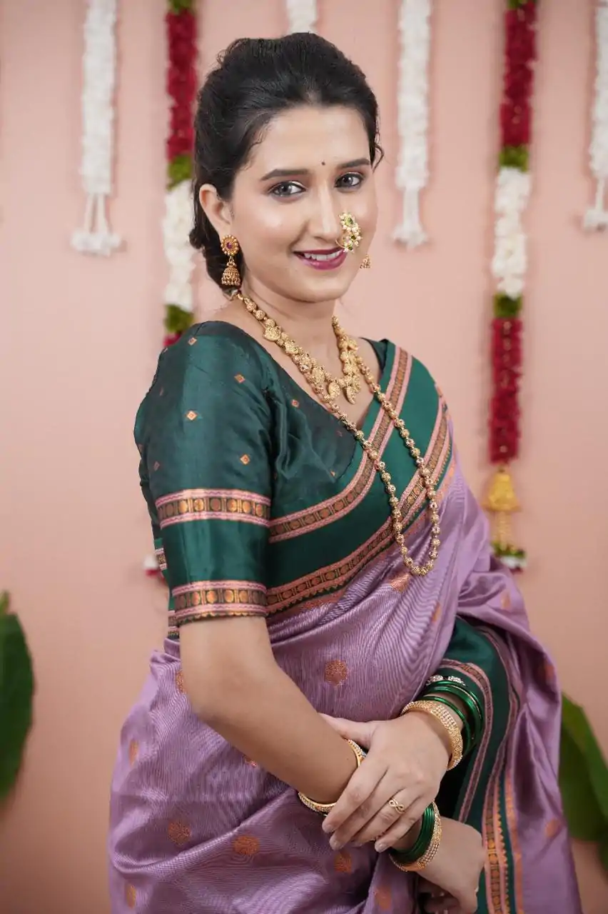 MS 536 Lavender Color Banarasi Silk Saree with Zari Work. Wedding, Party, Festive, Events, Available at ₹1699 only. Delivery 4-6 Working Days. Shop now. | Bollywood Sarees, Creative Sarees, Designer Sarees, Embroidered Sarees, Ethnic Saree, Modern Digital sarees, Party Wear Sarees, Sarees