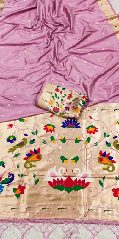 MB 149 Lavender Silk Saree with Zari Work & Lace Work. Wedding, Party, Festive, Events, Grab it for ₹2549. Delivery 4-6 Working Days. Shop now. | Bollywood Sarees, Creative Sarees, Designer Sarees, Embroidered Sarees, Ethnic Saree, Modern Digital sarees, Party Wear Sarees, Sarees