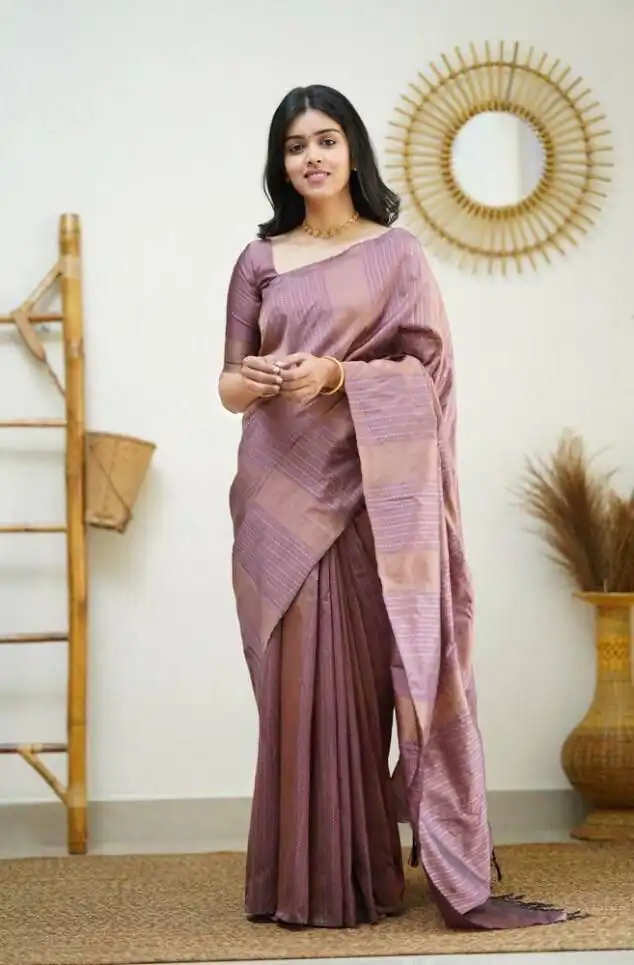 KPR 152 Lavender Soft Lichi Silk Saree with Lace Work & Lace Border. Available at ₹1249 only. Delivery 4-6 Working Days. Shop now. | Bollywood Sarees, Creative Sarees, Designer Sarees, Embroidered Sarees, Ethnic Saree, Modern Digital sarees, Party Wear Sarees, Sarees