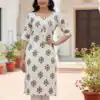 INLI White Beauty Mahandi Color Rayon Print Kurti with Designer Work. Get it for ₹1199. Delivery 4-6 Working Days. Shop now. | Bollywood Kurti, Creative Kurtis, Designer Kurti, Kurti, Party Wear Kurti, Selfie Kurti