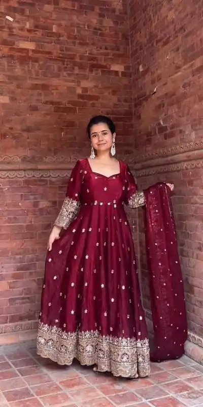 NF 1250 Maroon Color Fendy with Embroidery Work Silk Salwar Suit . Festive Deal ₹2599. Delivery 4-6 Working Days. Shop now. | Designer Suits, Jump Suits, Casual Suits, Creative suits, Palazzo Suits, Party Wear Suits, Patiala Suits, Salwar suit, Straight Suits