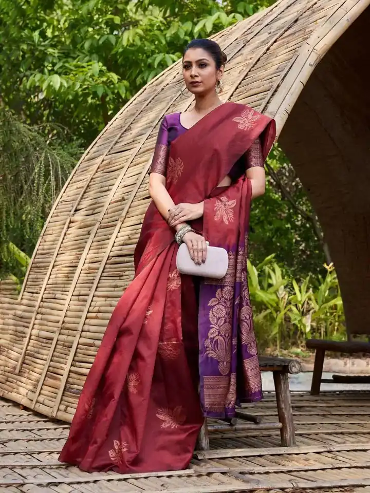 KPR 257 Maroon Soft Lichi Silk Saree with Lace Work & Lace Border. Now at just ₹1349. Delivery 4-6 Working Days. Shop now. | Bollywood Sarees, Creative Sarees, Designer Sarees, Embroidered Sarees, Ethnic Saree, Modern Digital sarees, Party Wear Sarees, Sarees