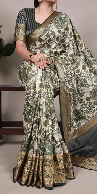 YNF 7050 Mehandi Color Tasar Silk with Lace Border & Lace Work Saree . Best Price ₹1749. Delivery 4-6 Working Days. Shop now. | Bollywood Sarees, Creative Sarees, Designer Sarees, Embroidered Sarees, Ethnic Saree, Modern Digital sarees, Party Wear Sarees, Sarees