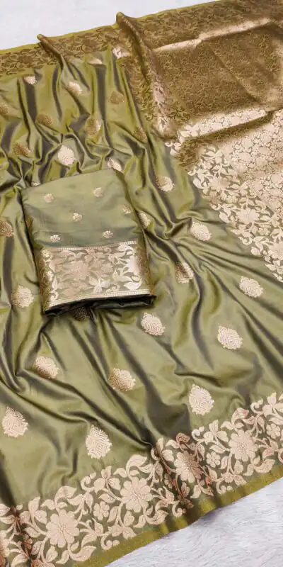 MB 1133 Mehendi in Banarasi Silk Lace Work & Zari Work Saree . Introductory Price ₹1849. Delivery 4-6 Working Days. Shop now. | Bollywood Sarees, Creative Sarees, Designer Sarees, Embroidered Sarees, Ethnic Saree, Modern Digital sarees, Party Wear Sarees, Sarees