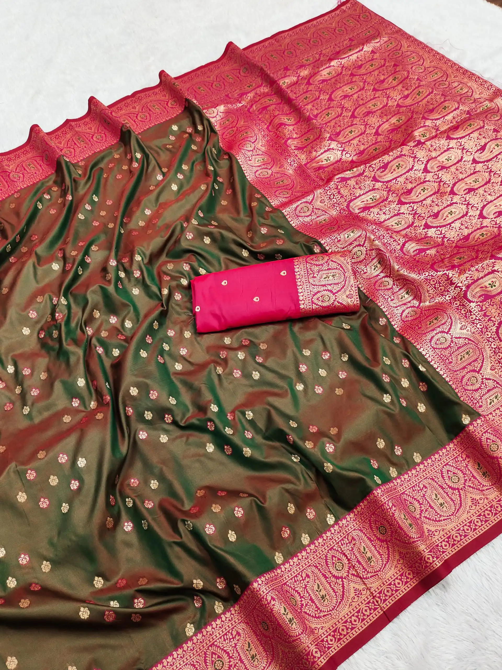 MB 3312-A Mehendi in Rich Banarasi Silk Zari Work & Lace Work Saree . Affordable Price ₹2049. Delivery 4-6 Working Days. Shop now. | Bollywood Sarees, Creative Sarees, Designer Sarees, Embroidered Sarees, Ethnic Saree, Modern Digital sarees, Party Wear Sarees, Sarees