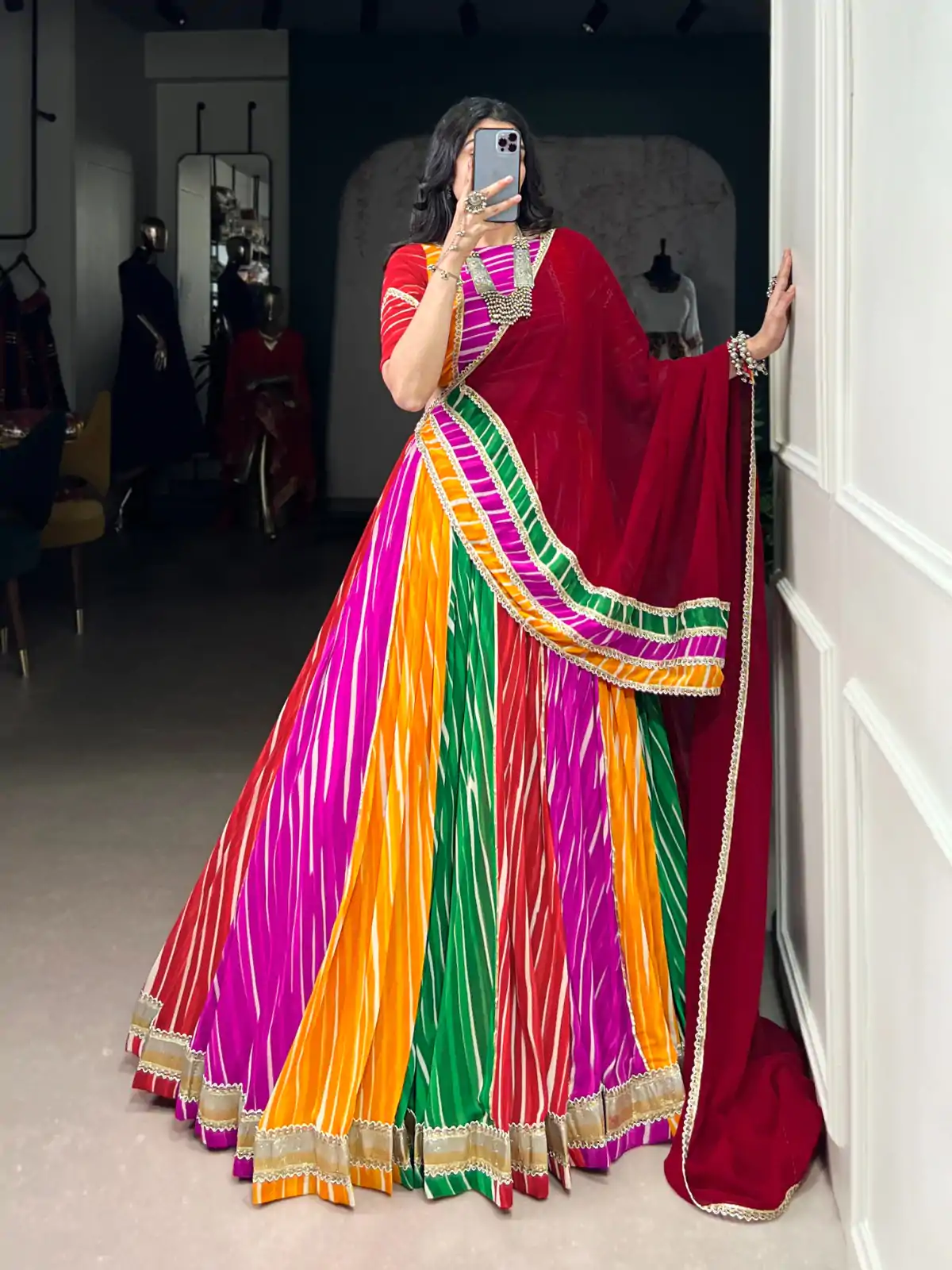 LNB 1688 Multi Color Georgette With Lace Work Lehenga Choli . Wedding, Party, Festive, Events, Best Price ₹3499. Delivery 4-6 Working Days. Shop now. | Bollywood Lehenga, Creative Lehenga, Designer Lehenga, Embroidered Lehenga, Lehenga, Party Wear Lehenga