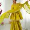 SRK 5300 Mustard Mal Chanderi With Lace Work & Mirror Work Salwar Suit . Get it for ₹2099. Delivery 4-6 Working Days. Shop now. | Designer Suits, Jump Suits, Tops & Bottoms, Track Suits, Trendy Wear, Casual Suits, Creative suits, Palazzo Suits, Party Wear Suits, Patiala Suits, Salwar suit, Straight Suits
