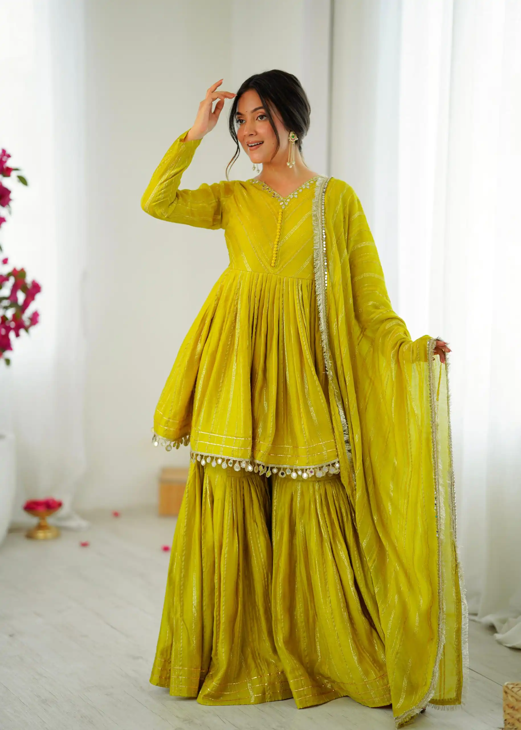SRK 5300 Mustard Mal Chanderi With Lace Work & Mirror Work Salwar Suit . Get it for ₹2099. Delivery 4-6 Working Days. Shop now. | Designer Suits, Jump Suits, Tops & Bottoms, Track Suits, Trendy Wear, Casual Suits, Creative suits, Palazzo Suits, Party Wear Suits, Patiala Suits, Salwar suit, Straight Suits