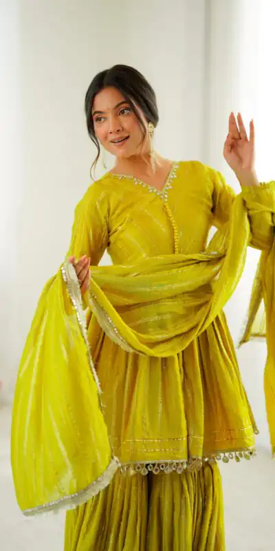 SRK 5300 Mustard Mal Chanderi With Lace Work & Mirror Work Salwar Suit . Get it for ₹2099. Delivery 4-6 Working Days. Shop now. | Designer Suits, Jump Suits, Tops & Bottoms, Track Suits, Trendy Wear, Casual Suits, Creative suits, Palazzo Suits, Party Wear Suits, Patiala Suits, Salwar suit, Straight Suits