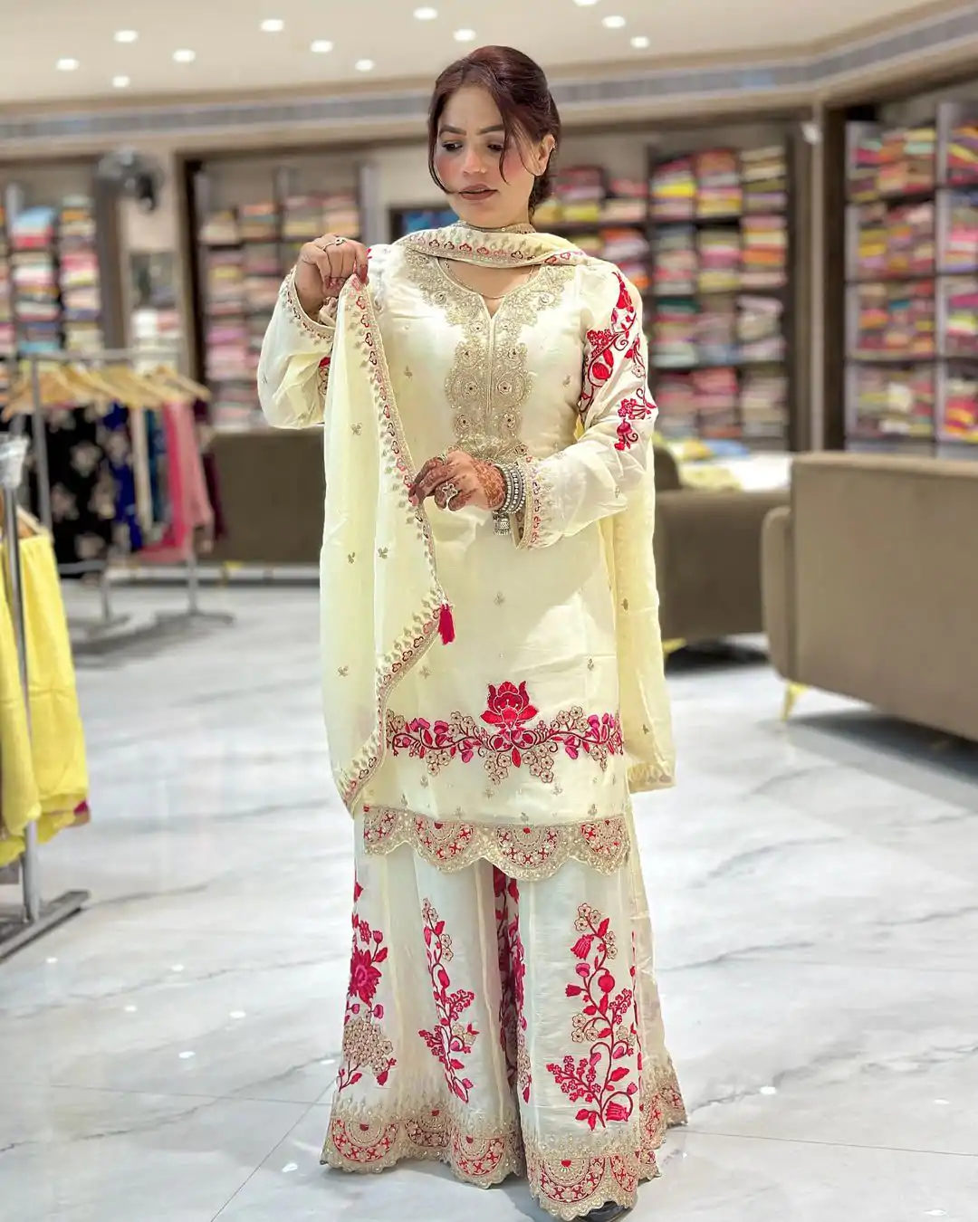 NF 1240 Off White in Chinon Silk Lace Work & Embroidery Work Salwar Suit . Affordable Price ₹2549. Delivery 4-6 Working Days. Shop now. | Designer Suits, Jump Suits, Casual Suits, Creative suits, Palazzo Suits, Party Wear Suits, Patiala Suits, Salwar suit, Straight Suits
