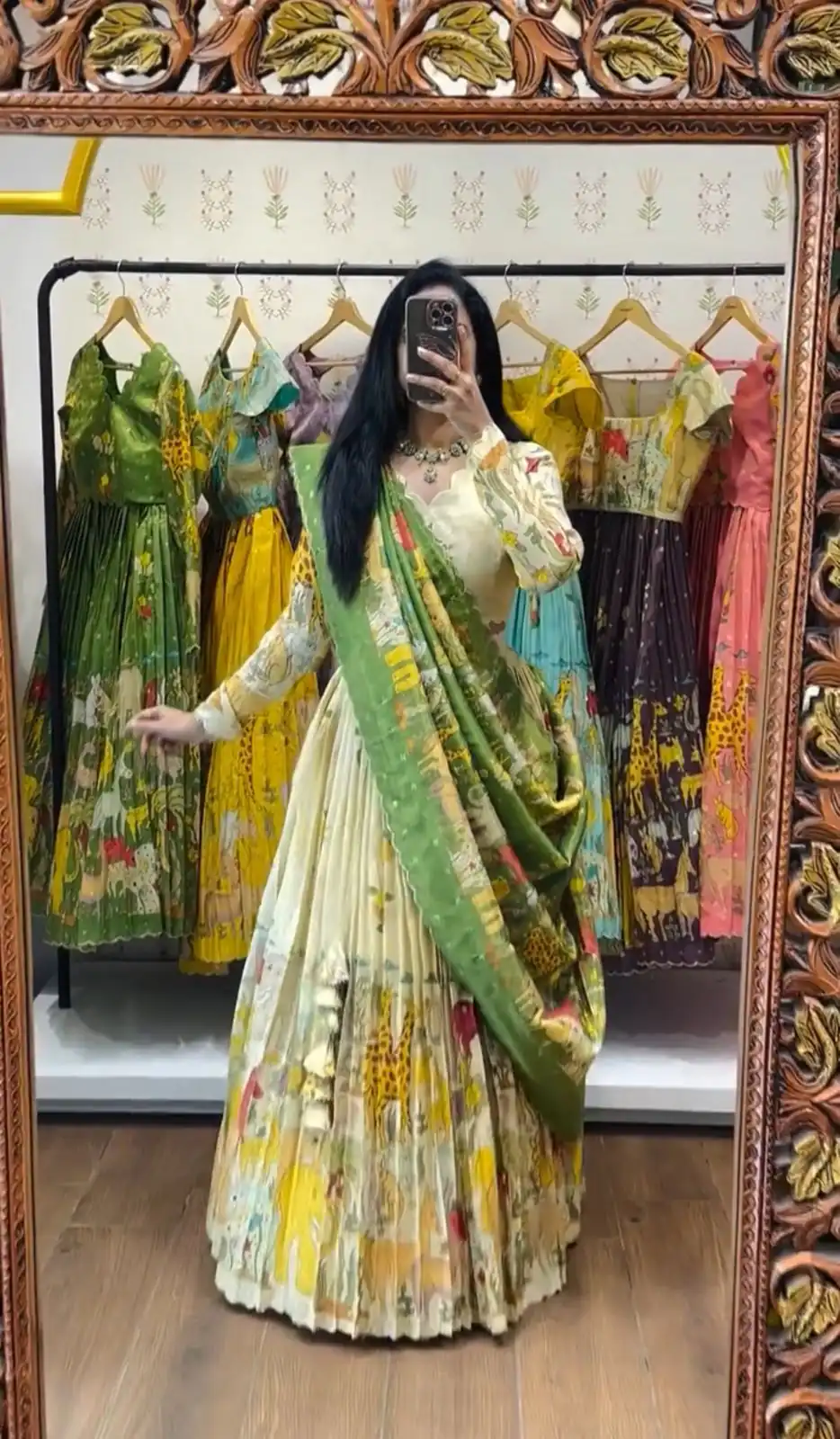 PC 539 Off White Color Cotton Lehenga Choli with Kalamkari Print. Exclusive Offer ₹2049. Delivery 4-6 Working Days. Shop now. | Bollywood Lehenga, Creative Lehenga, Designer Lehenga, Embroidered Lehenga, Lehenga, Party Wear Lehenga