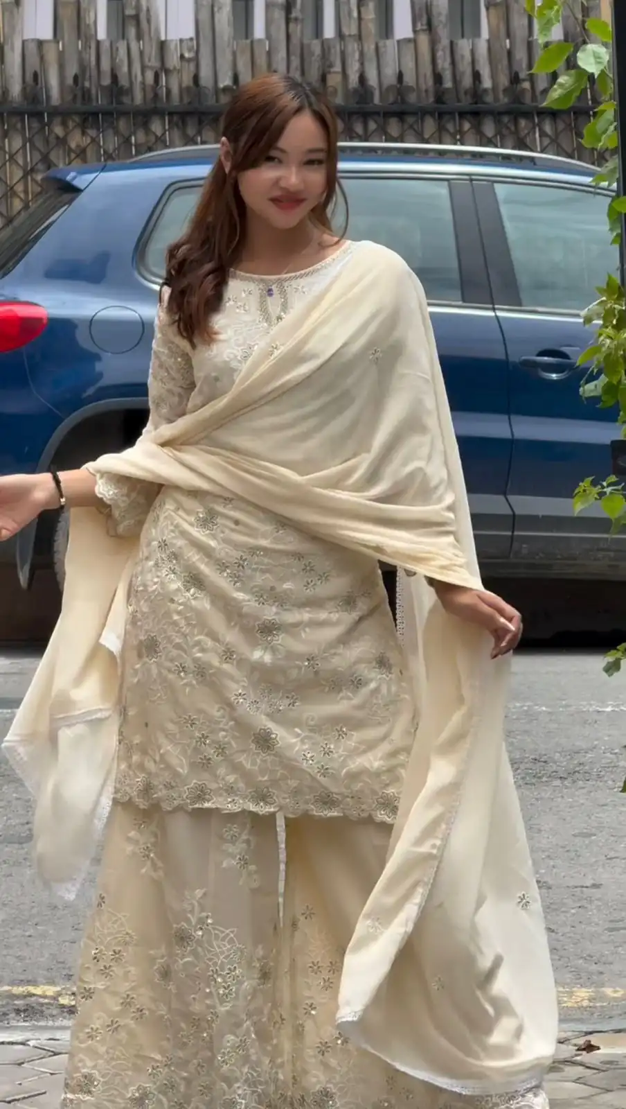 AD 196 Off White Faux Georgette Salwar Suit Perfect for Wedding, Party, Ganesh Chaturthi, Onam, Baisakhi . Exclusive Offer ₹2149. Delivery 4-6 Working Days | Designer Suits, Jump Suits, Casual Suits, Creative suits, Palazzo Suits, Party Wear Suits, Patiala Suits, Salwar suit, Straight Suits