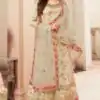 FC L.t 5401 Off White Color Jacquard Silk Georgette Diamond Sharara Suit Wedding, Party, Festive Expected Delivery 4-6 Working Days  @2999/- | Jump Suits, Straight Suits, Casual Suits, Creative suits, Designer Suits, Palazzo Suits, Party Wear Suits, Patiala Suits, Salwar suit