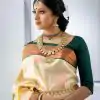 Off White Soft Lichi Silk Lace Border Work Saree