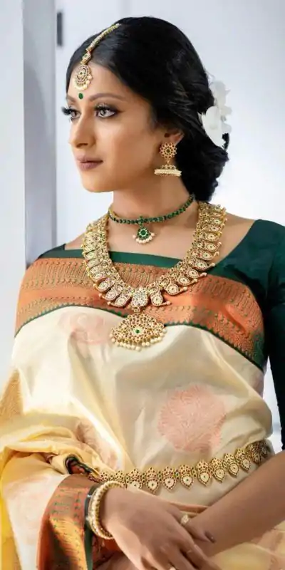 KP 5003 Off White Soft Lichi Silk Saree Perfect for Wedding, Party, Family Gatherings, Pooja, Sangeet – . Best Price ₹1449. Delivery 4-6 Working D | Bollywood Sarees, Creative Sarees, Designer Sarees, Embroidered Sarees, Ethnic Saree, Modern Digital sarees, Party Wear Sarees, Sarees