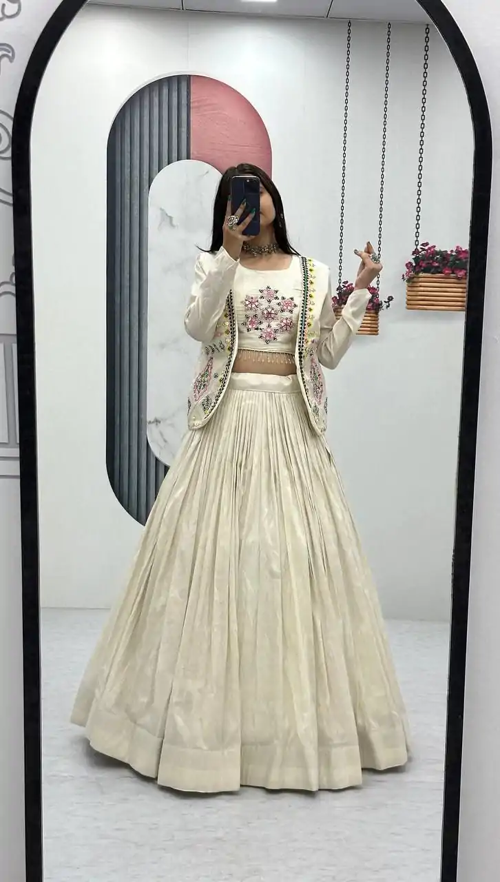 PC 522 Off White Tissue Simmer Lehenga Choli Perfect for Wedding, Party, Cultural Events, Diwali, Ganesh Chaturthi – . Exclusive Offer ₹3049. Deli | Designer Suits, Jump Suits, Casual Suits, Creative suits, Palazzo Suits, Party Wear Suits, Patiala Suits, Salwar suit, Straight Suits