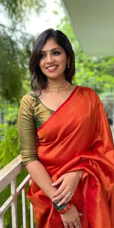 KP 4084 Orange Soft Lichi Silk Saree with Lace Work & Lace Border. Festive Deal ₹1399. Delivery 4-6 Working Days. Shop now. | Bollywood Sarees, Creative Sarees, Designer Sarees, Embroidered Sarees, Ethnic Saree, Modern Digital sarees, Party Wear Sarees, Sarees