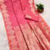 MB 142 Peach Banarasi Silk with Zari Work & Lace Work Saree . Affordable Price ₹1899. Delivery 4-6 Working Days. Shop now. | Bollywood Sarees, Creative Sarees, Designer Sarees, Embroidered Sarees, Ethnic Saree, Modern Digital sarees, Party Wear Sarees, Sarees