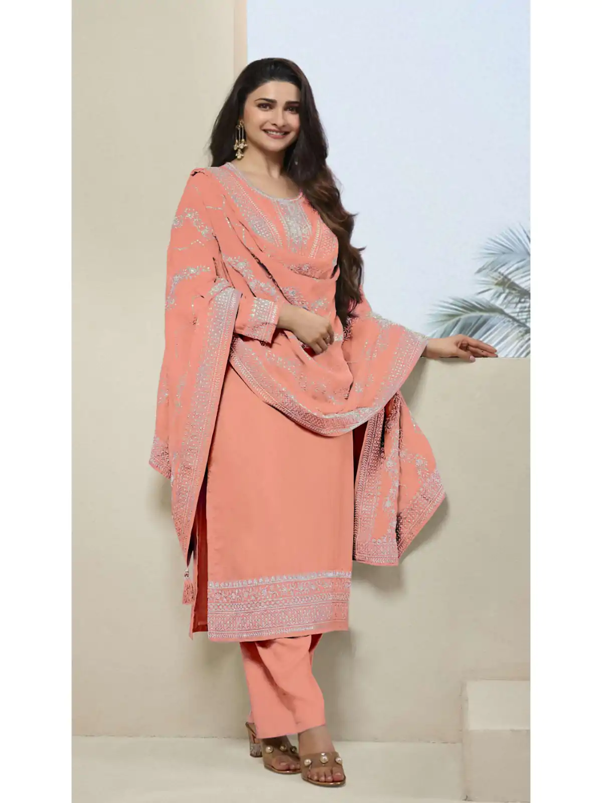 DS 64952 Peach in Vichitra Embroidery Work Salwar Suit . Wedding, Party, Festive, Events, Special Price ₹2049. Delivery 4-6 Working Days. Shop now. | Designer Suits, Jump Suits, Casual Suits, Creative suits, Palazzo Suits, Party Wear Suits, Patiala Suits, Salwar suit, Straight Suits