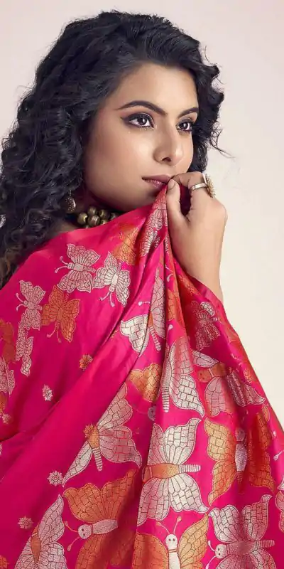 KPR 256 Pink in Soft Lichi Silk Lace Border & Lace Work Saree . Special Price ₹1449. Delivery 4-6 Working Days. Shop now. | Bollywood Sarees, Creative Sarees, Designer Sarees, Embroidered Sarees, Ethnic Saree, Modern Digital sarees, Party Wear Sarees, Sarees