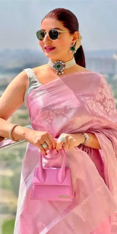 KPR 085 Pink Color Soft Lichi Silk Saree with Lace Work & Lace Border. Now at just ₹1299. Delivery 4-6 Working Days. Shop now. | Bollywood Sarees, Creative Sarees, Designer Sarees, Embroidered Sarees, Ethnic Saree, Modern Digital sarees, Party Wear Sarees, Sarees