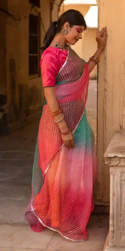 BT 331 Pink Soft T.b. Organza Silk with Sequins Work & Lace Work Saree . Available at ₹1499 only. Delivery 4-6 Working Days. Shop now. | Bollywood Sarees, Creative Sarees, Designer Sarees, Embroidered Sarees, Ethnic Saree, Modern Digital sarees, Party Wear Sarees, Sarees