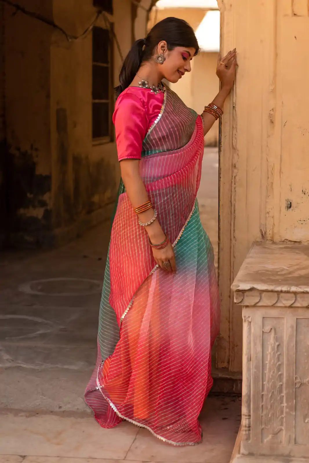 BT 331 Pink Soft T.b. Organza Silk with Sequins Work & Lace Work Saree . Available at ₹1499 only. Delivery 4-6 Working Days. Shop now. | Bollywood Sarees, Creative Sarees, Designer Sarees, Embroidered Sarees, Ethnic Saree, Modern Digital sarees, Party Wear Sarees, Sarees