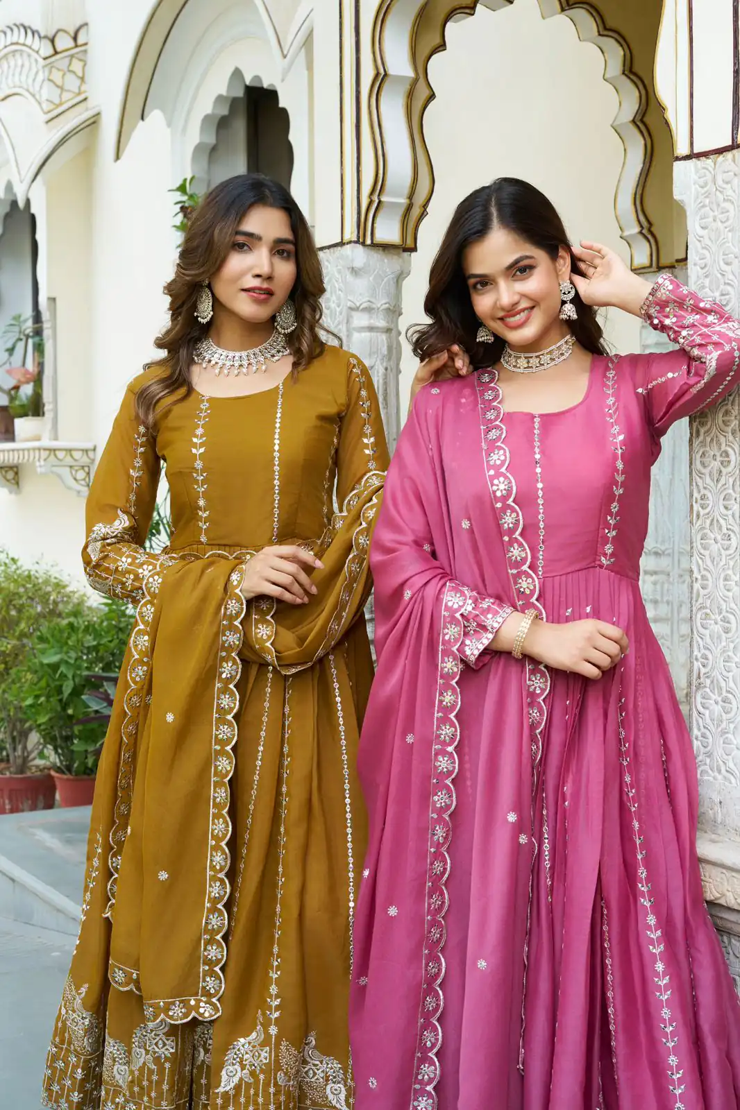 Ram 139 Pink Star Georgette Gown Perfect for Wedding, Party, Family Gatherings, Haldi, Housewarming –. Grab it for ₹1949. Delivery 4-6 Working | Designer Suits, Jump Suits, Casual Suits, Creative suits, Palazzo Suits, Party Wear Suits, Patiala Suits, Salwar suit, Straight Suits