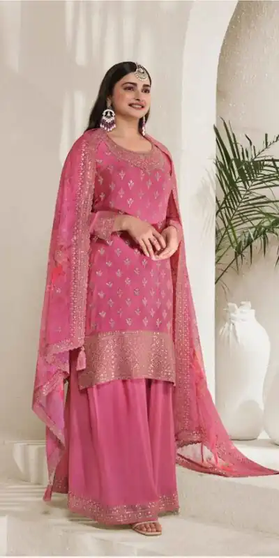 FC V 67831 Pink in Viscose Chinon Zari Work & Embroidery Work Salwar Suit . Grab it for ₹3049. Delivery 4-6 Working Days. Shop now. | Designer Suits, Jump Suits, Casual Suits, Creative suits, Palazzo Suits, Party Wear Suits, Patiala Suits, Salwar suit, Straight Suits