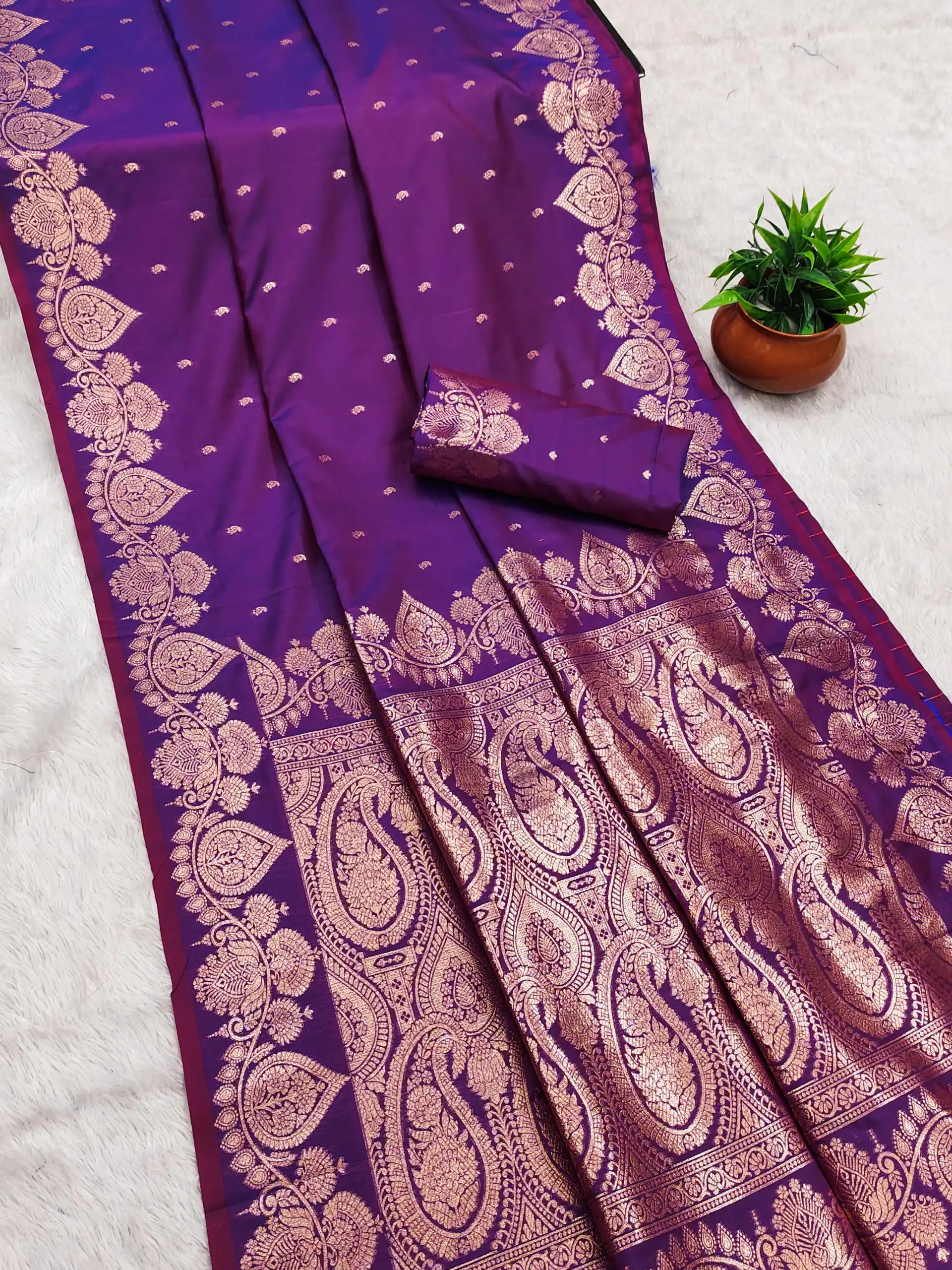 MB 142 Purple Banarasi Silk with Zari Work & Lace Work Saree . Affordable Price ₹1899. Delivery 4-6 Working Days. Shop now. | Bollywood Sarees, Creative Sarees, Designer Sarees, Embroidered Sarees, Ethnic Saree, Modern Digital sarees, Party Wear Sarees, Sarees
