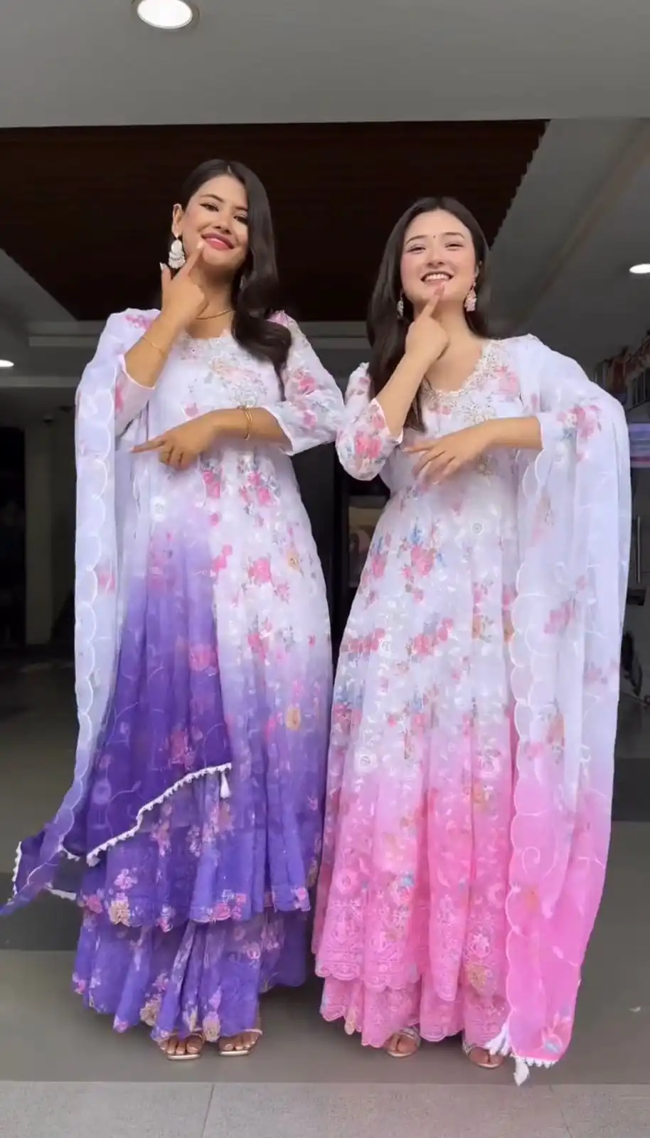 ST 1126 Purple Faux Georgette Gown Perfect for Wedding, Party, Diwali, Makar Sankranti, Mehendi – . Special Price ₹2599. Delivery 4-6 Working Days. | Designer Suits, Jump Suits, Casual Suits, Creative suits, Palazzo Suits, Party Wear Suits, Patiala Suits, Salwar suit, Straight Suits